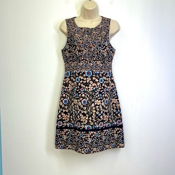 Anthropologie - Maeve Floral Blue & Red Sleeveless Sheath Dress Size 4 - Picture 2 of 16